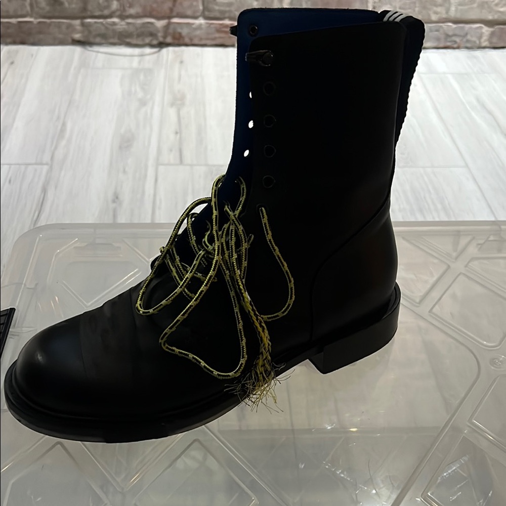 Diesel Black Combat Boots with Rugged Design